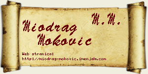 Miodrag Moković vizit kartica